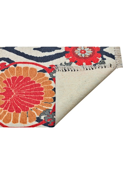 Cotton 534 Etnik ve Çiçek Desenli Kilim fiyatları