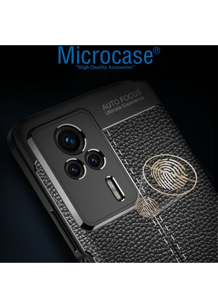 Xiaomi Redmi K60E Leather Serisi Deri Efekt Silikon Kılıf - Siyah AL3337 fırsatları