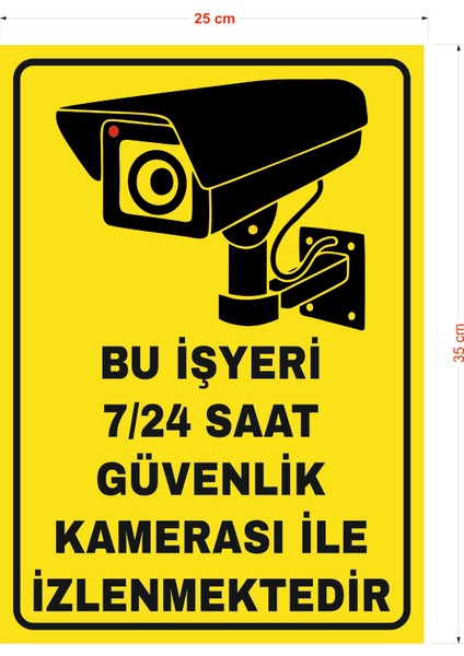 Bu Işyeri Kamera Ile Izlenmektedir Uyarı Ikaz Tabelası
