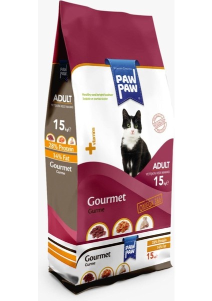 Pawpaw Gurme Yetişkin Kedi Maması 15KG 769861393580