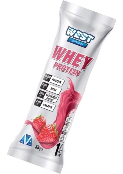 Whey Protein Tozu 36 Gram Tek Saşe Çilek Aromalı 36GRCILEK