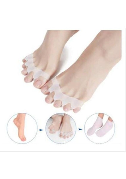 Ayak 5 Parmak Ayıran Silikon Bunyon Ayırıcı Makara Halluks
