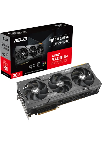 ASUS RADEON TUF RX 7900 XT 20GB320bit GDDR6 2450MHz OC  HDMI 3xDP RGB (TUF-RX7900XT-O20G-GAMING) EKRAN KARTI