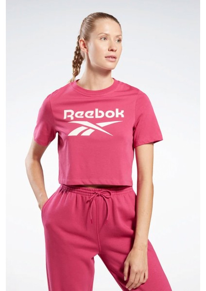 Rı Bl Crop Tee Pembe Kadın Kısa Kol T-Shirt