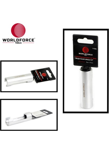 Worldforce 1/2&quot; 17MM Yarık Sensör Lokma Anahtar