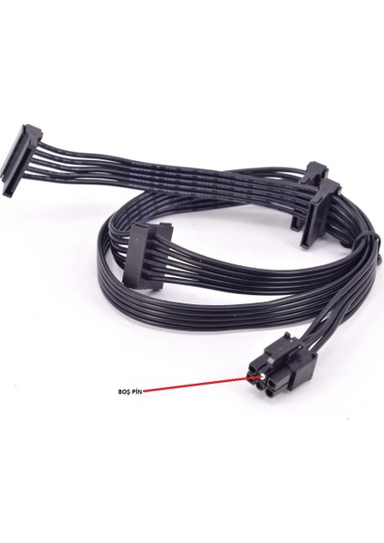 6 Pin Power Supply Kablosu 6 Pin Modüler Sata Kablo 6 Pin 4x Sata Kablo 90 cm 6 Pin Sata Kablo Power Supply Kablosu