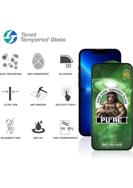 King Kong Apple iPhone 13 Pro Max Ile Uyumlu Yüksek Kaliteli Ekran Koruyucu