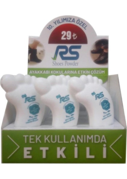 Rs Ayakkabı Koku Önleyici Toz 100 gr 12'li Stand