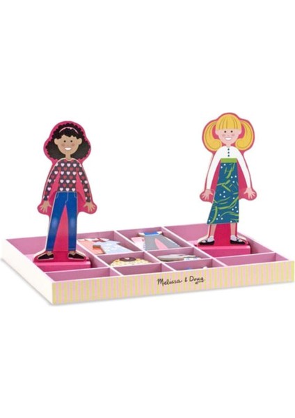 Melissa & Doug Abby ile Emma Ahşap Mıknatıslı Giydirme Oyunu /