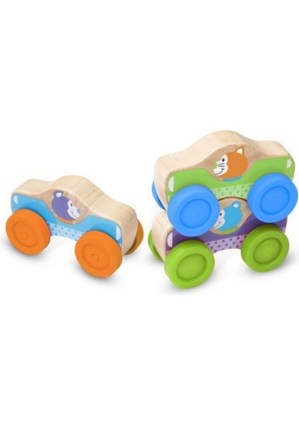 Melissa&Doug Melissa & Doug Melissa&doug Ahşap Arabalar-Hayvanlar