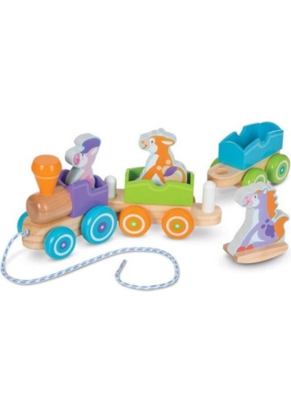 Melissa & Doug Melissa&doug Ahşap Çek Çek Tren - Sallanan Çiftlik Hayvanları