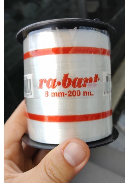 Rafya Ra-Bant 8mm x 200MT Beyaz Pakette 1 Adet