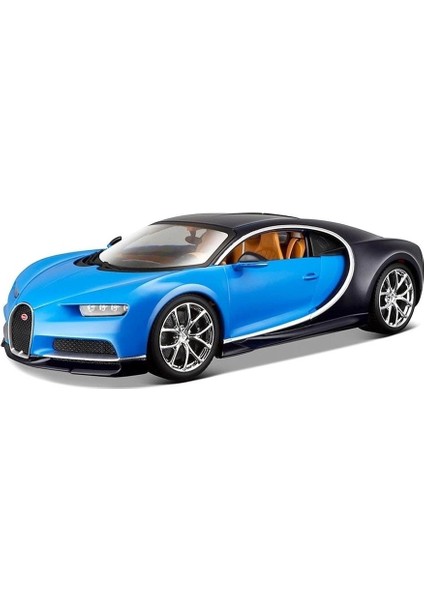 Bugatti Chiron Mavi 1:24 Ölçek Metal Model Garaj 2021