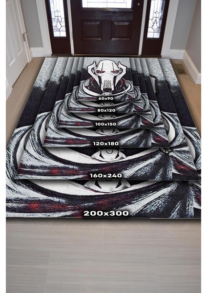 General Grievous Dokuma Tabanlı Yıkanabilir Kaymaz Star Wars Film Halısı indirimleri