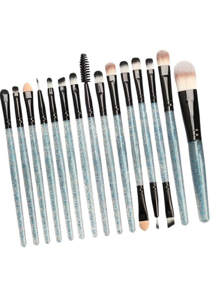 Makyaj Fırçaları Set Toz Allık Kapatıcı Kozmetik 15 Adet/kit - 13.7-15.9cm Siyah (Yurt Dışından)