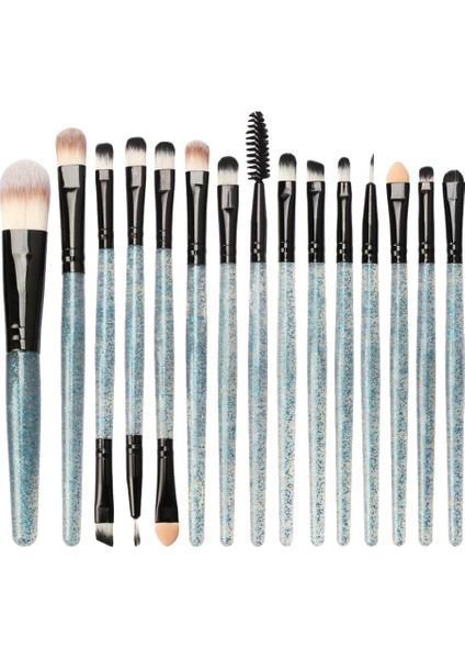 Makyaj Fırçaları Set Toz Allık Kapatıcı Kozmetik 15 Adet/kit - 13.7-15.9cm Siyah (Yurt Dışından)