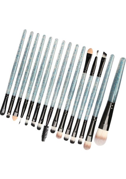 Makyaj Fırçaları Set Toz Allık Kapatıcı Kozmetik 15 Adet/kit - 13.7-15.9cm Siyah (Yurt Dışından)