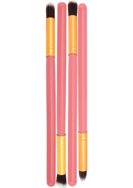 4 Adet Makyaj Kozmetik Alet Göz Farı Temel Harmanlama Fırçaları Set #3 Pembe ve Altın (Yurt Dışından)