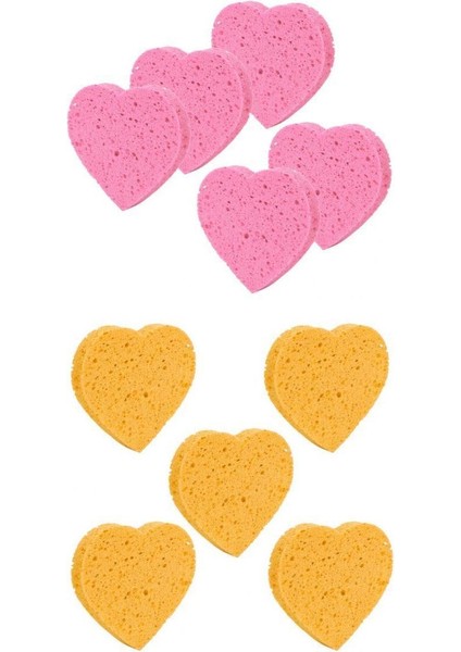 10 Adet Peeling Yüz Temizleme Selüloz Sünger Yüz Yıkama Makyaj Pedleri (Yurt Dışından)