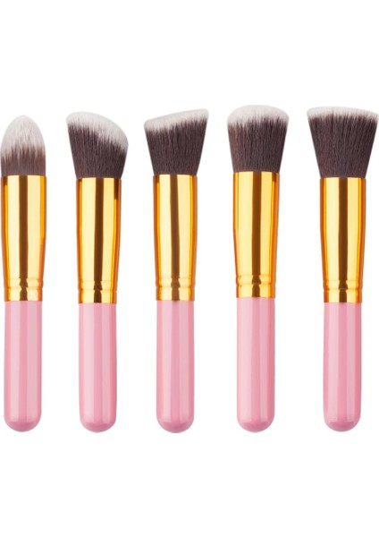 Pro 10 Adet Makyaj Fırçaları Set Allık Temel Kozmetik Kabuki Fırça +Toz Puf - Pembe Altın (Yurt Dışından) fiyatları