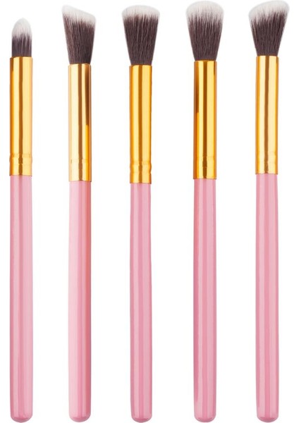 Pro 10 Adet Makyaj Fırçaları Set Allık Temel Kozmetik Kabuki Fırça +Toz Puf - Pembe Altın (Yurt Dışından) fırsatları