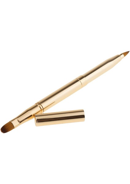 Geri Çekilebilir Dudak Fırçası Çift Başlı Kozmetik Göz Farı Makyaj Fırçası Altın (Yurt Dışından) fırsatları