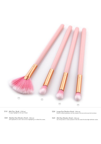 4 Adet Makyaj Fanı Göz Gölgesi Tozu Allık Karıştırma Fırça Comestics Set Kiti (Yurt Dışından) fırsatları