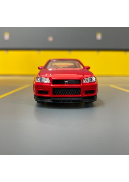 Nissan Skyline Gt-R R34 1/36 Ölçek Diecast Metal Model Araba Oyunca Araba fiyatları