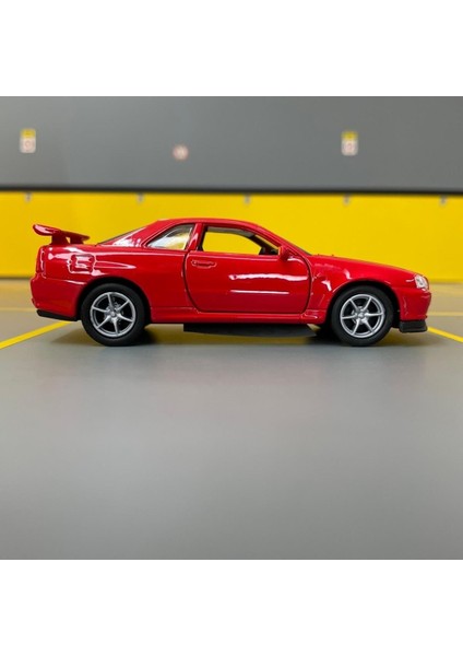 Nissan Skyline Gt-R R34 1/36 Ölçek Diecast Metal Model Araba Oyunca Araba modelleri