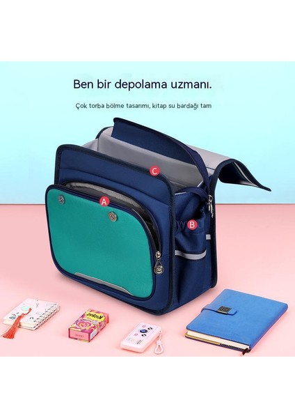 Omurga Çocuk Okul Çantası-Sevimli Karikatür Çocuk Sırt Çantası (Yurt Dışından)