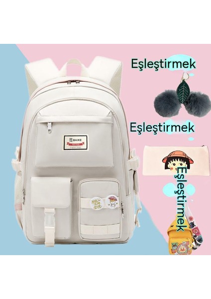 Su Geçirmez ve Aşınmaya Dayanıklı Büyük Kapasiteli Öğrenci Okul Çantası-Moda Dış Seyahat Çantası-Koruyucu Omurga Askısı Kalem Çantası Göğüs Çantası Omuz Çantası (Yurt Dışından) fiyatları