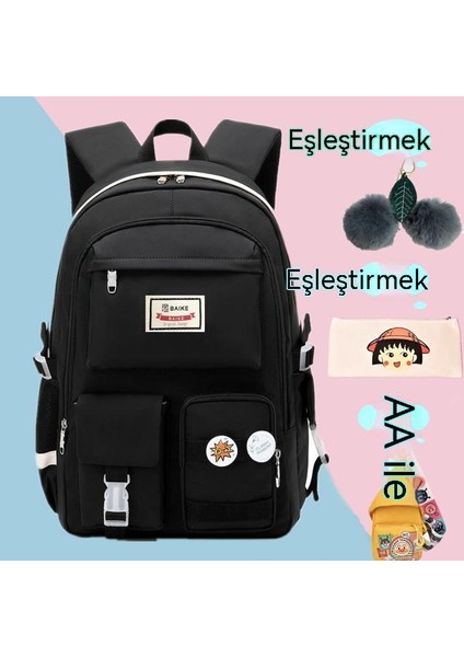 Su Geçirmez ve Aşınmaya Dayanıklı Büyük Kapasiteli Öğrenci Okul Çantası-Moda Dış Seyahat Çantası-Koruyucu Omurga Askısı Kalem Çantası Göğüs Çantası Omuz Çantası (Yurt Dışından) fiyatları