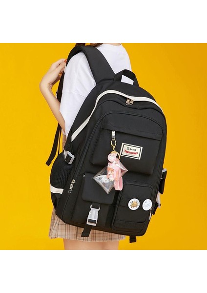 Su Geçirmez ve Aşınmaya Dayanıklı Büyük Kapasiteli Öğrenci Okul Çantası-Moda Dış Seyahat Çantası-Koruyucu Omurga Askısı Kalem Çantası Göğüs Çantası Omuz Çantası (Yurt Dışından) fırsatları