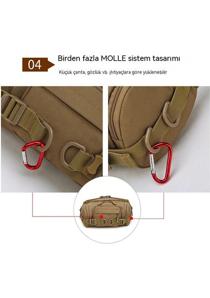 Go Biz Dış Mekan Bel Çantası, Taktik Bel Çantası, Çok Amaçlı Tek Omuzlu Crossbody Çanta, Spor Bisiklet Bel Çantası-Erkek (Yurt Dışından)