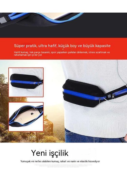 Go Biz Koşu Cep Telefonu Bel Çantası, Sıkı Su Geçirmez Gizli Spor Bel Çantası, Erkekler ve Kadınlar Açık Streç Ultra Hafif Mini Spor Kemer (Yurt Dışından)