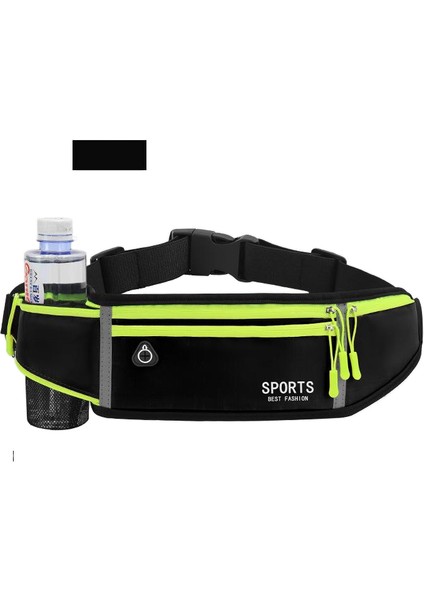 Spor Bel Çantası, Erkek Koşu Cep Telefonu Bel Çantası, Çok Fonksiyonlu Görünmez Ultra Ince Kemer Su Geçirmez Spor Çantası (Yurt Dışından)