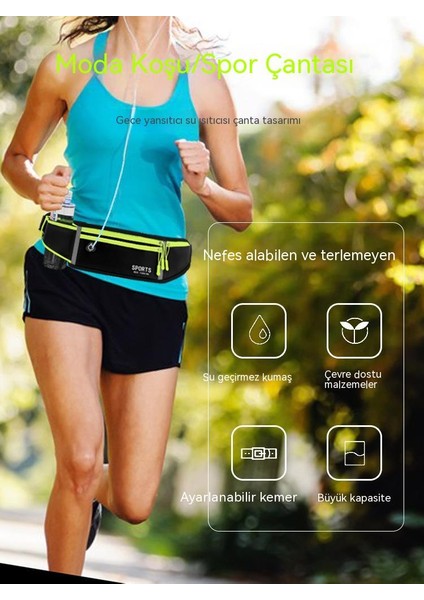 Spor Bel Çantası, Erkek Koşu Cep Telefonu Bel Çantası, Çok Fonksiyonlu Görünmez Ultra Ince Kemer Su Geçirmez Spor Çantası (Yurt Dışından) fiyatları