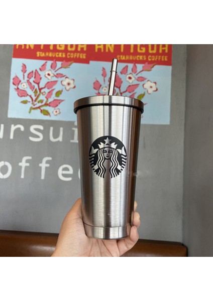 Starbucks Hasır Bardak Kahve Fincanı Eşlik Eden Termal Su Bardağı Masaüstü Araba Çift Katlı Bardak (Yurt Dışından)