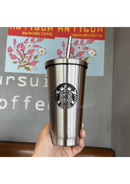 Starbucks Hasır Bardak Kahve Fincanı Eşlik Eden Termal Su Bardağı Masaüstü Araba Çift Katlı Bardak (Yurt Dışından)