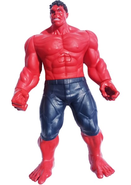 Hulk Red 30CM. Kırmızı Hulk Figürü Sesli ve Işıklı Avengers Figürleri