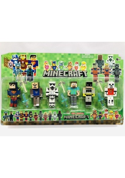Oyuncakchi Minecraft Batman Süperman Paw Patrol Model Figür Oyuncak Maykıraft