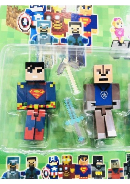 Oyuncakchi Minecraft Batman Süperman Paw Patrol Model Figür Oyuncak Maykıraft fiyatları