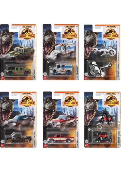 Jurassic World Tekli Araçlar 6'lı Seri FMW90