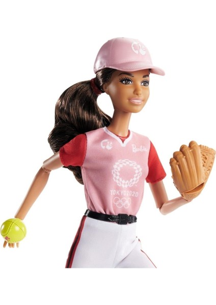 Barbie Olimpiyat Bebekleri Tokyo 2020 - Beyzbol - GJL77