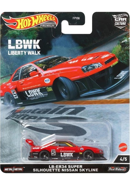 Hot Wheels Premium Car Culture LB-ER34 Super Silhouette Nissan Skyline - FPY86-HCJ81