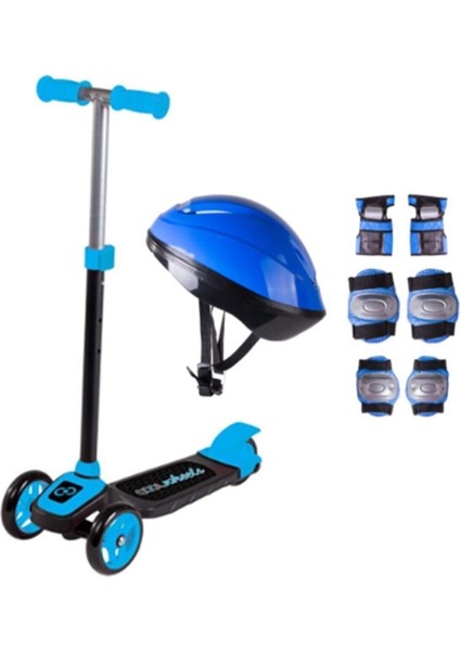 Cool Wheels Çocuk Üstü Mavi Twist Scooter Kask Seti 3 Yaş