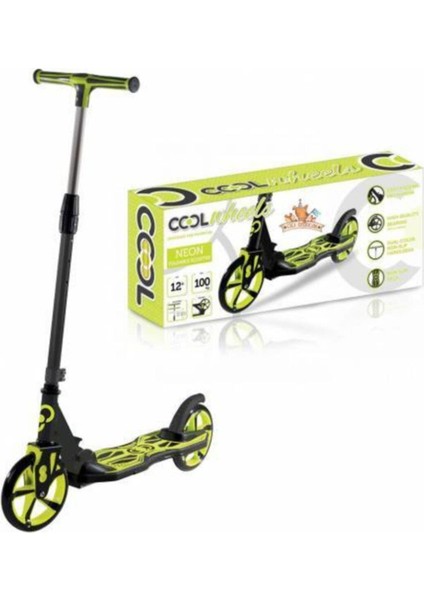 Anıloyuncak Oyuncak Cool Wheels Katlamalı 2 Tekerlekli Dev Teker Scooter +12 Yaş 100 kg Yeşil
