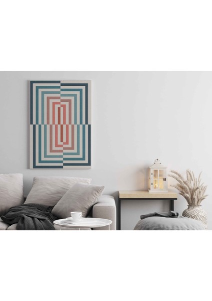Kanvas Tablo 988 Çizgili Modern Çok Renkli 149