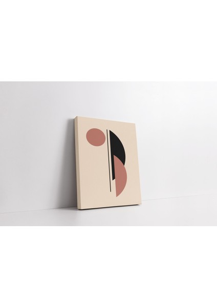 Kanvas Tablo Krem Siyah Minimalist Desen 290