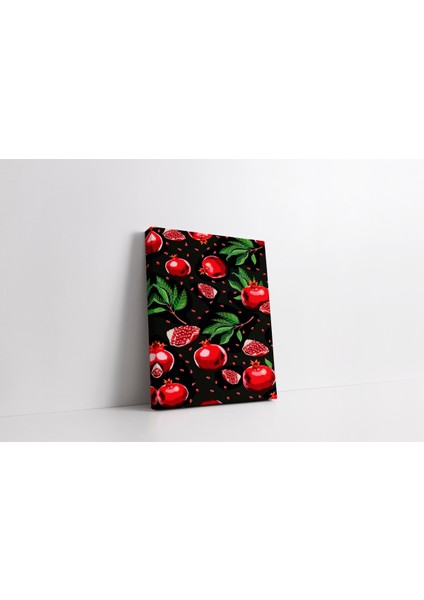 Kanvas Tablo Siyah Nar Temalı 245